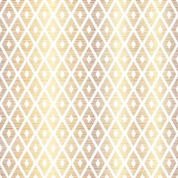 Elegant Gold Rhombus Seamless Pattern Design on White Background Stockillustratie