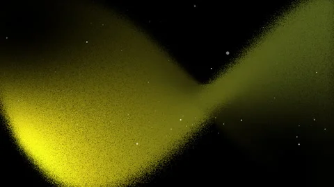 Elegant Gold Wave Particles Flowing on Dark Background 4K Stock Footage 335863556