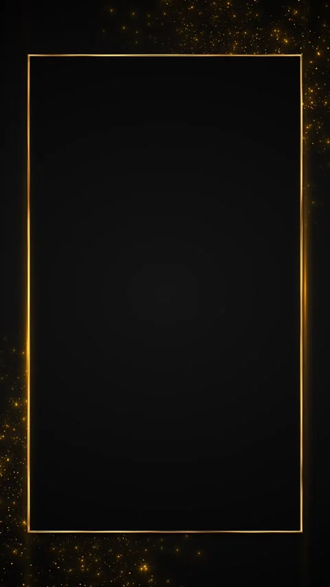 Elegant Golden Border with Glitter Particles Stock Footage 341032284