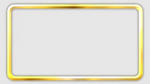 Elegant golden frame animation loop on transparent background. Stock-Footage 242502361