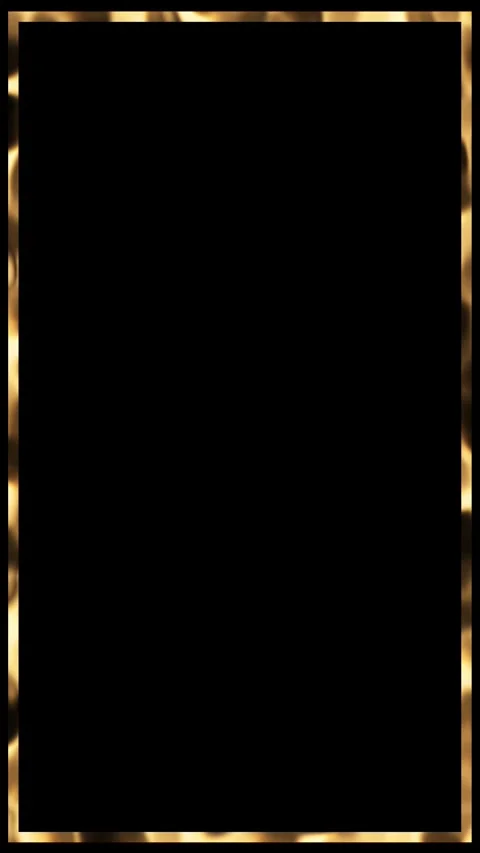 Elegant golden frame background black center space, polished border shine, premi Stock Footage 340411156
