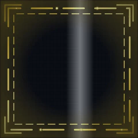 Elegant Golden Frame Border Decorative Element on Dark Gradient Background Stock Footage 346282462