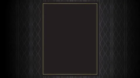 Elegant Golden Frame with Geometric Pattern Stock Footage 284394147