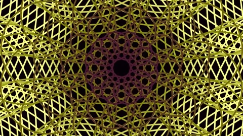 Elegant Golden Geometric Mandala Pattern for Luxury Abstract Spiritual Design Stock Footage 340378109