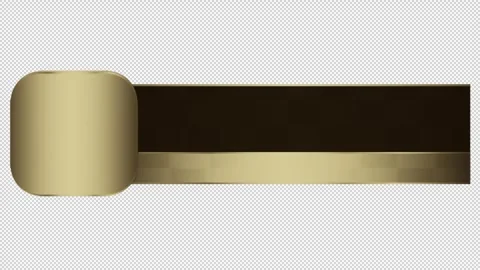 Elegant Golden Lower Third Animation with Dark Brown Reveal Stock Footage 334559953
