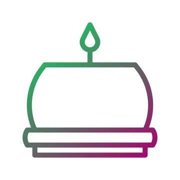 Elegant Gradient Candle Icon Vector Illustration Illustrazione stock
