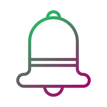 Elegant Gradient Notification Bell Icon Symbol 스톡 일러스트