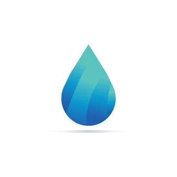 Elegant gradient water drop template vector Stock Illustration