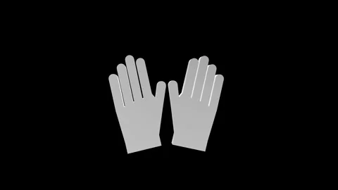 Elegant Gray Gloves on Dark Background with Minimalistic Shadowing Design 스톡 동영상 341921598