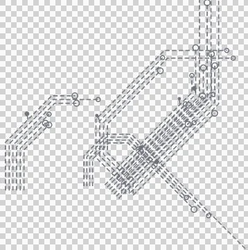 Elegant gray technology circuit pattern transparent PNG design element Stock Photos
