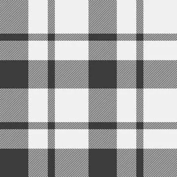 Elegant grayscale plaid pattern. Classic, versatile textile design for backgr Stock Illustration