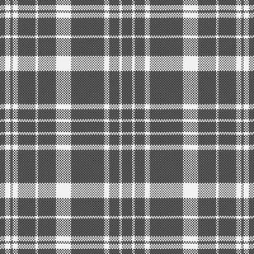 Elegant grayscale plaid pattern, ideal for textile design, web backgrounds, o Stock Illustration