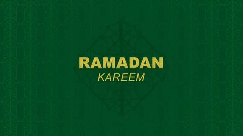 Elegant green background featuring subtle Islamic geometric patterns and a .. Stockillustratie