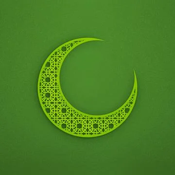 Elegant green background featuring a textured surface and a 3D-effect cresc.. Illustrazione stock