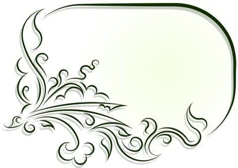 Elegant green frame. Stock Illustration