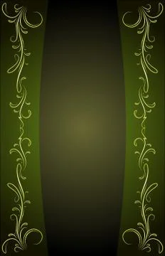 Elegant green label. 스톡 일러스트