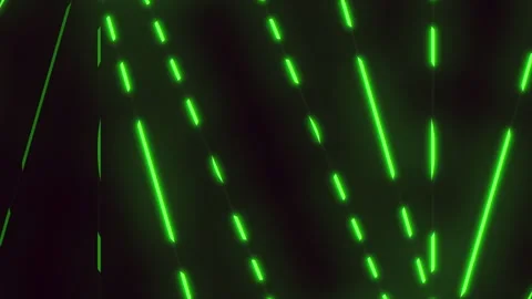Elegant green line pattern on black background for design or web Video stock 270412097
