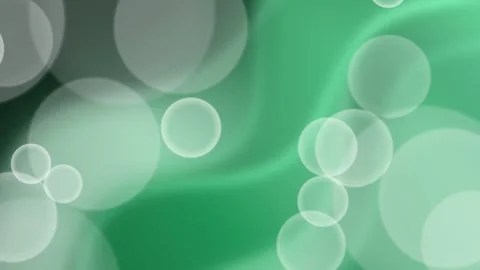 Elegant Green Silk Wave with Floating Bokeh Bubbles 스톡 동영상 330720076