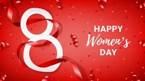 Elegant greeting banner for Women's Day Stock Illustration