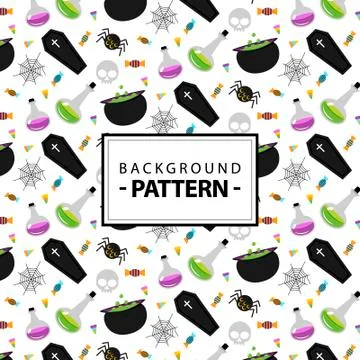 Elegant halloween pattern for your ideas Stock Illustration