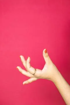 Elegant Hand Pose with Clean Composition for Product Display Stock Photos