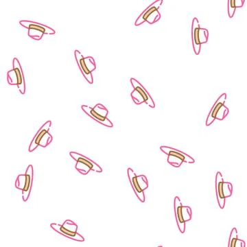 Elegant hat vector seamless pattern Stock Illustration