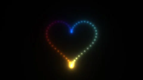 Elegant heart shape design with glowing colors Stock Footage 338276589