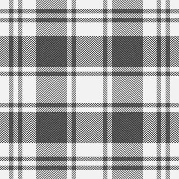 Elegant herringbone and plaid pattern in grayscale.  Perfect for textile desi Illustrazione stock
