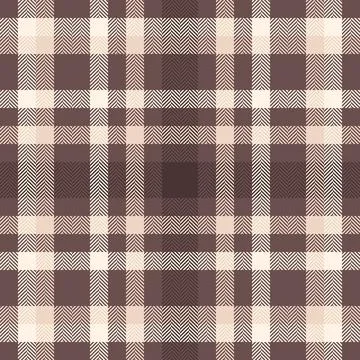 Elegant herringbone and plaid pattern in muted browns and creams.  Perfect fo Illustrazione stock