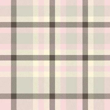 Elegant herringbone plaid pattern in soft pastel pinks, creams, and greys.  P Stock Illustration