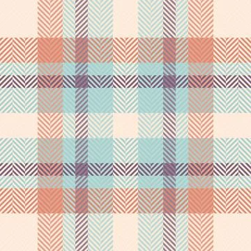Elegant herringbone plaid pattern in soft pastel hues.  Perfect for textile d Stock Illustration