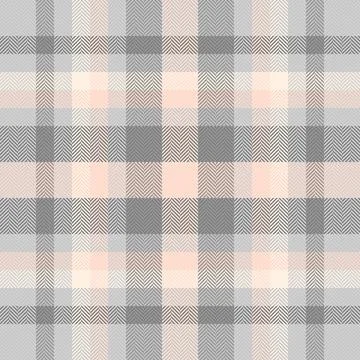 Elegant herringbone plaid pattern in soft grey and blush pink. Perfect for te Stock Illustration