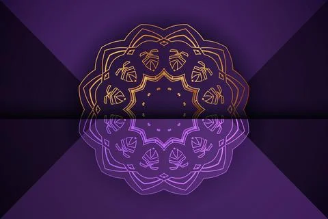 Elegant hexagonal mandala design with central circular motif Ilustração Stock