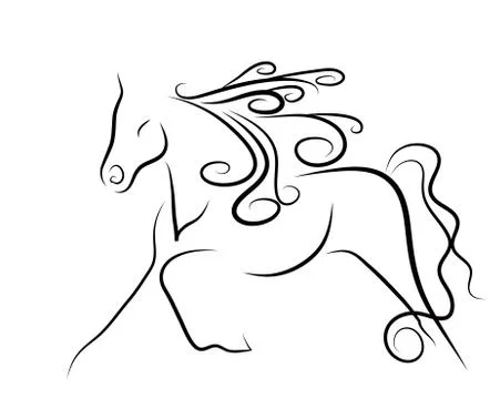 Elegant horse Stock Illustration