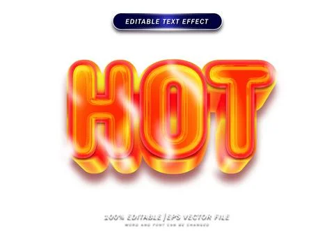 Elegant hot text editable effect Stock-Illustration