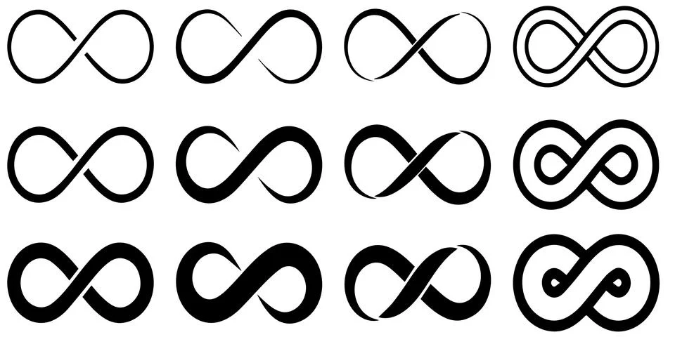 Elegant infinity loop symbol representing continuity balance harmony modern.. Stock Illustration