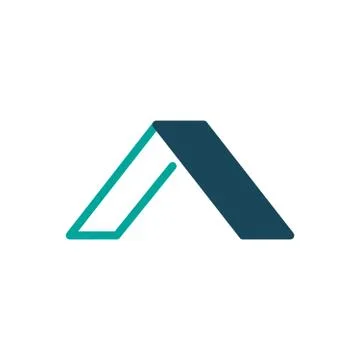 Elegant Initial letter A logo linear and flat design template, vector Stock Illustration