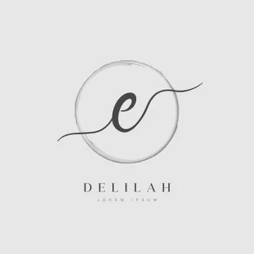 Elegant Initial Letter Type E Logo Stock Illustration