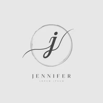 Elegant Initial Letter Type J Logo Stock Illustration