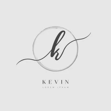 Elegant Initial Letter Type K Logo Stock Illustration