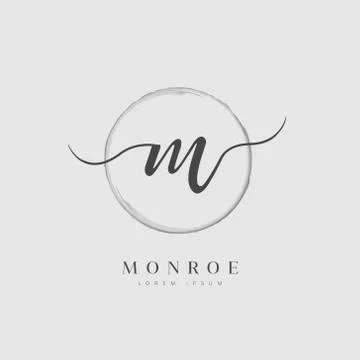 Elegant Initial Letter Type M Logo Stock Illustration