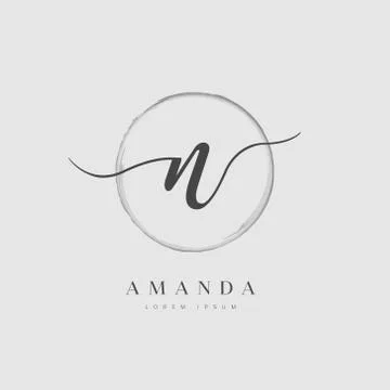 Elegant Initial Letter Type N Logo Stock Illustration