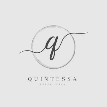 Elegant Initial Letter Type Q Logo Stock Illustration