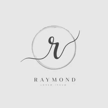 Elegant Initial Letter Type R Logo Stock Illustration