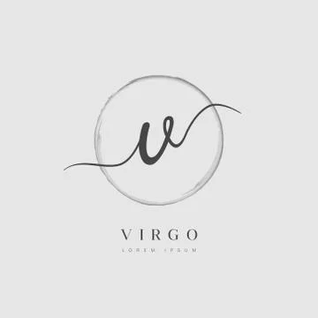 Elegant Initial Letter Type V Logo Stock Illustration