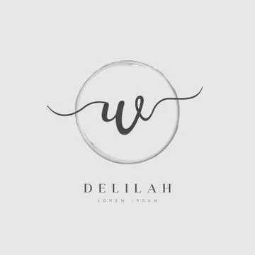 Elegant Initial Letter Type W Logo Stock Illustration