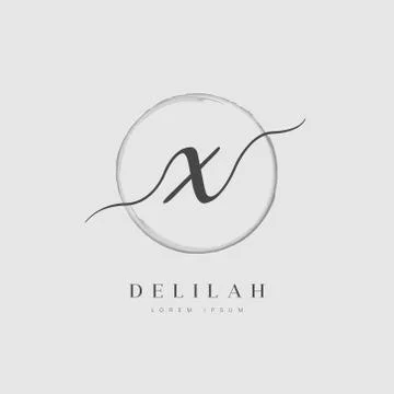 Elegant Initial Letter Type X Logo Stock Illustration