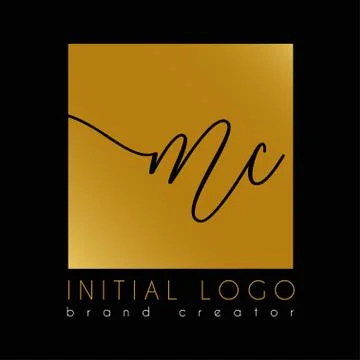 Elegant initial Mc m c letter logo template Stock-Illustration