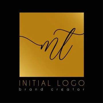 Elegant initial Mt m t letter logo template Stock-Illustration