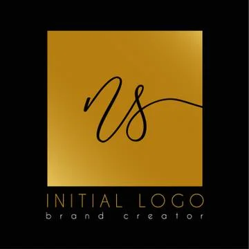 Elegant initial ns n s letter logo template Stock-Illustration